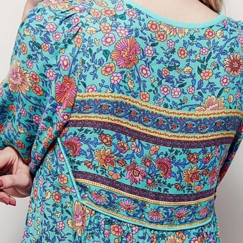 1 left only! 3XL SALE! Floral Boho Wanderer maxi - Picture 3 of 8